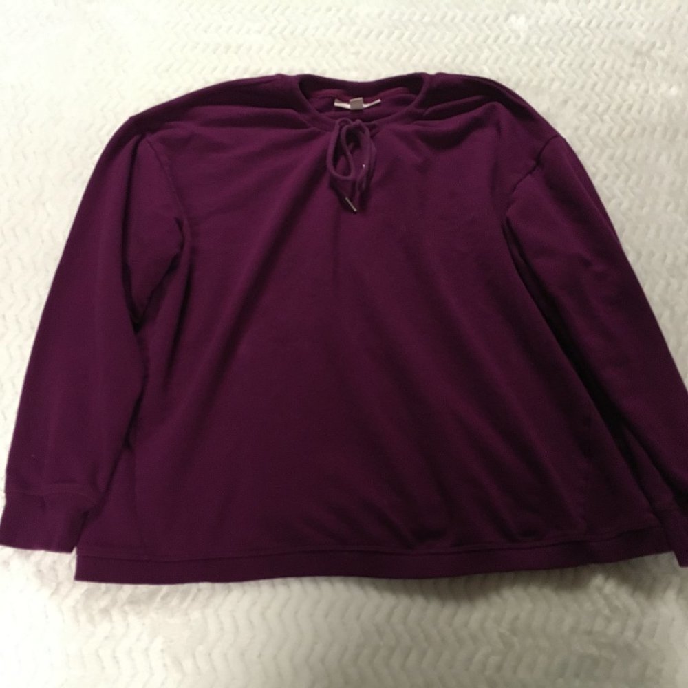 Woman Within Tie Front Sweatshirt - 18/20